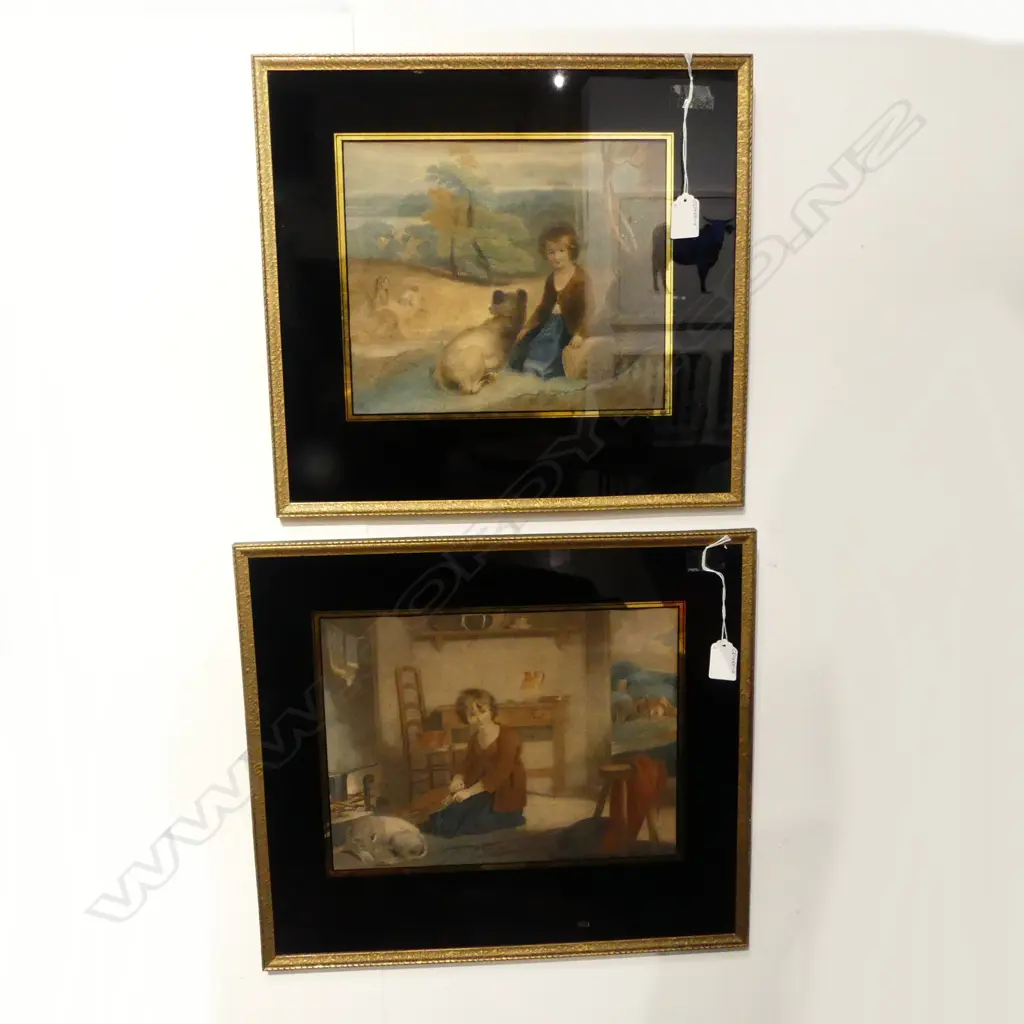 2 R.M. MEADOWS, 'THE LITTLE DOMESTIC' & 'A REAPER'S CHILD', PRINTS, 235x310mm Image 1++