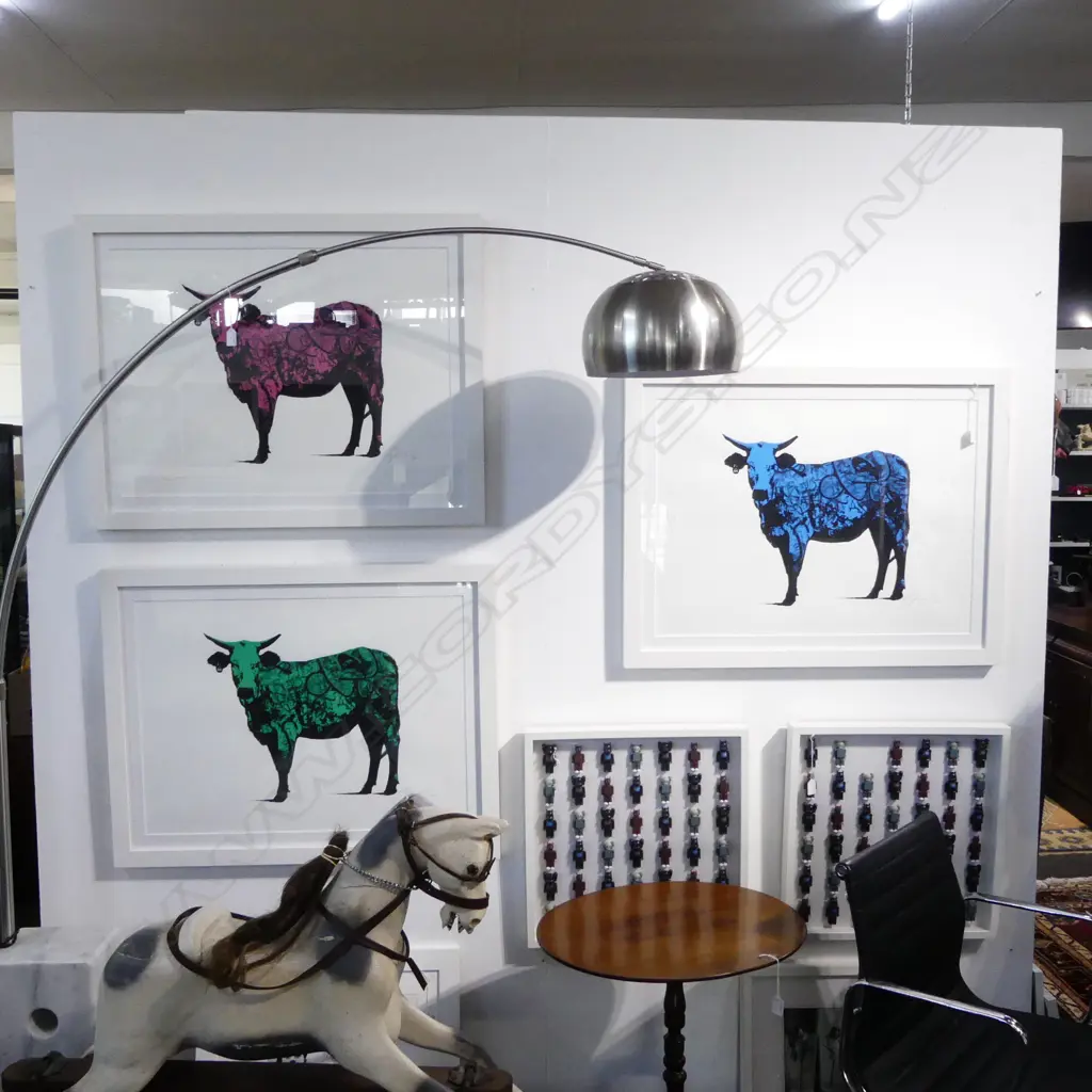 RENE GAUGUIN, 3 GRAFFITIED COWS, ALL EDITION 12/20, 900x700mm Image 1++