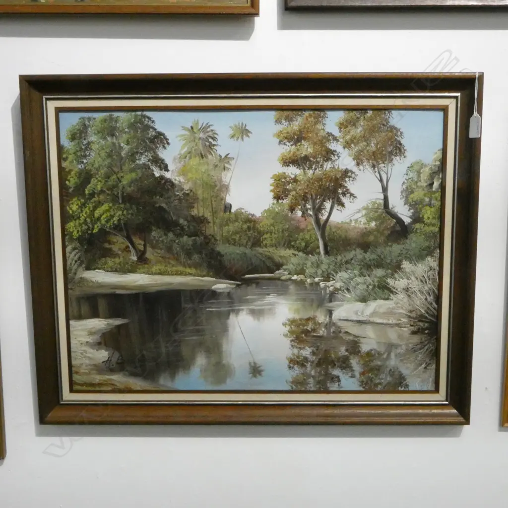 H. BURNS, LANDSCAPE, ACRYLIC ON CANVAS 445x590mm Image 1++