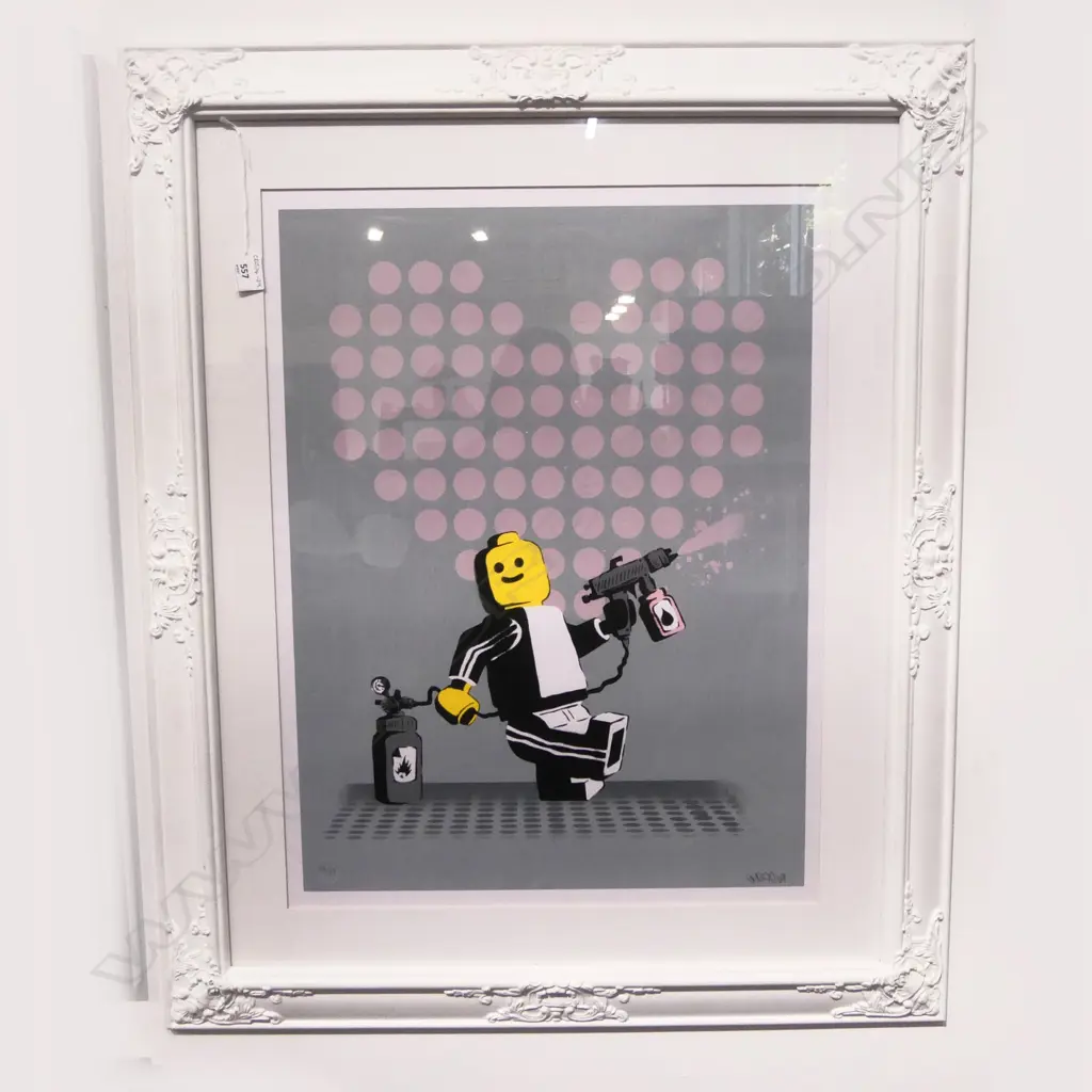 AME72, FRAMED PRINT Ed.54/72, LEGO STREET ART, 640x490mm Image 1++