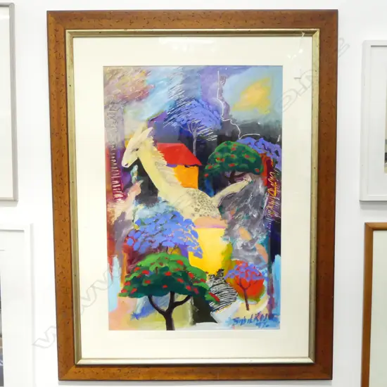 SIGNED ABSTRACT ARTWORK '97 900x590mm