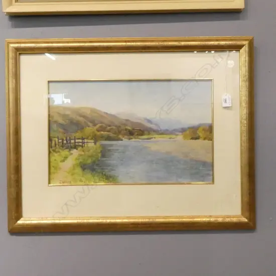 NUGENT WELCH, RIVER LANDSCAPE WC 280x445mm