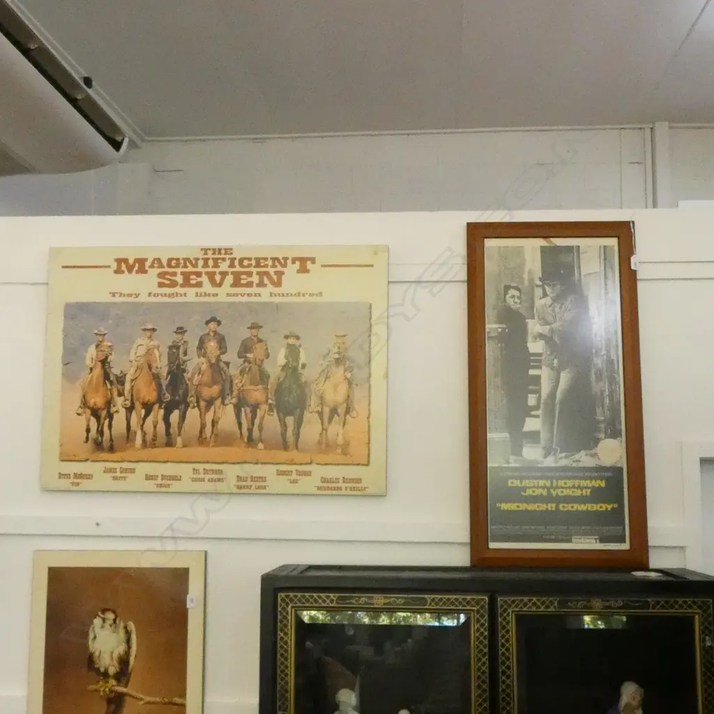 THE MAGNIFICENT SEVEN MOUNTED POSTER 610x860mm, MIDNIGHT COWBOY POSTER 750x325mm Image 1++