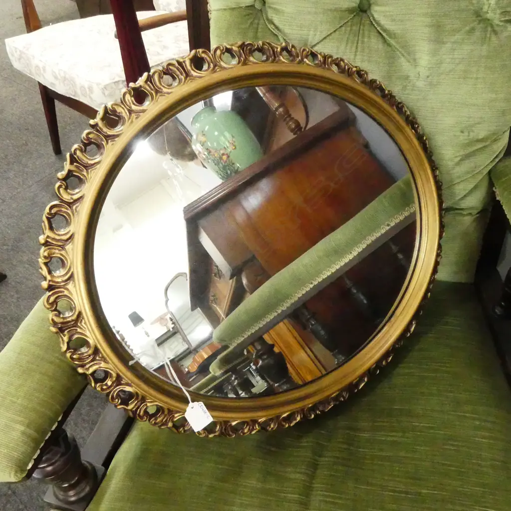 OVAL GILT MIRROR H.590mm Image 1++
