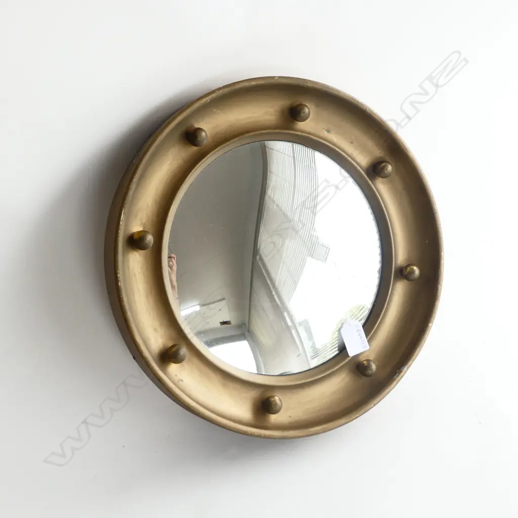 FEDERAL STYLE GOLD CONVEX MIRROR 355mm dia borer to back Image 1++