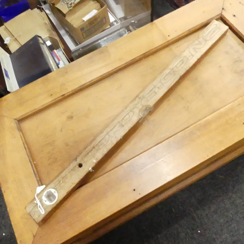VINTAGE WOODEN LEVEL L.800mm Image 1++