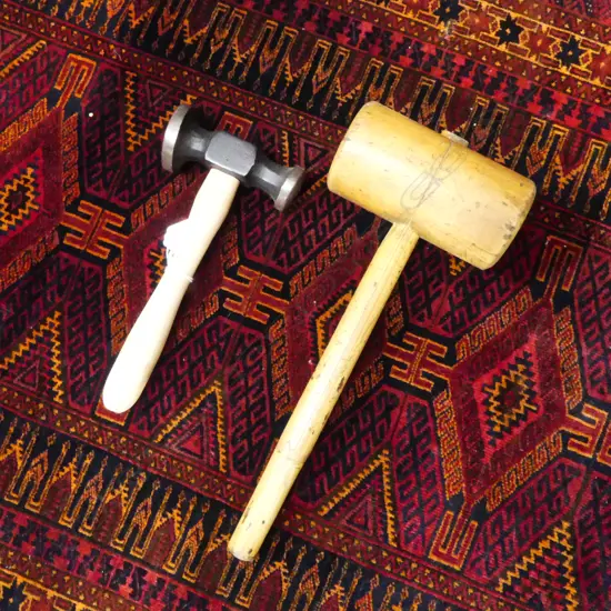 BOX WOOD MALLET L.350mm + COBBLERS HAMMER