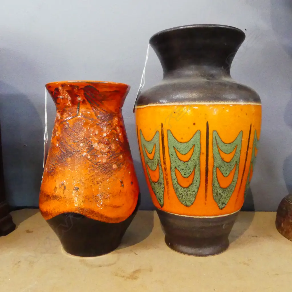 2 GERMAN POTTERY VASES H.270mm Image 1++