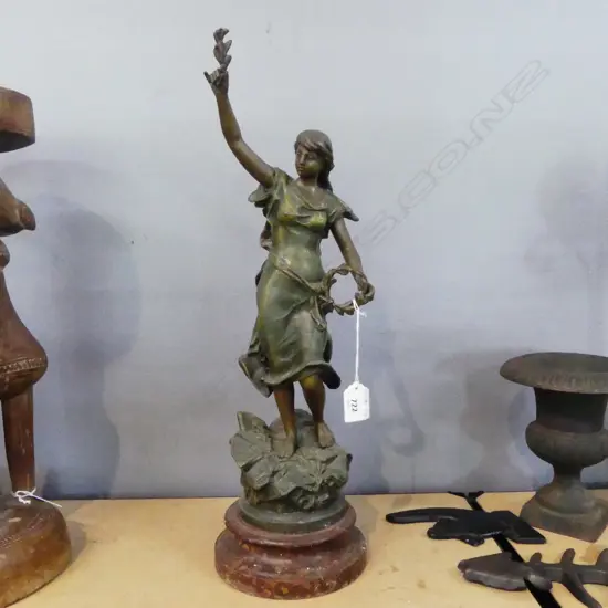 BRONZED METAL SCULPTURE H.490mm