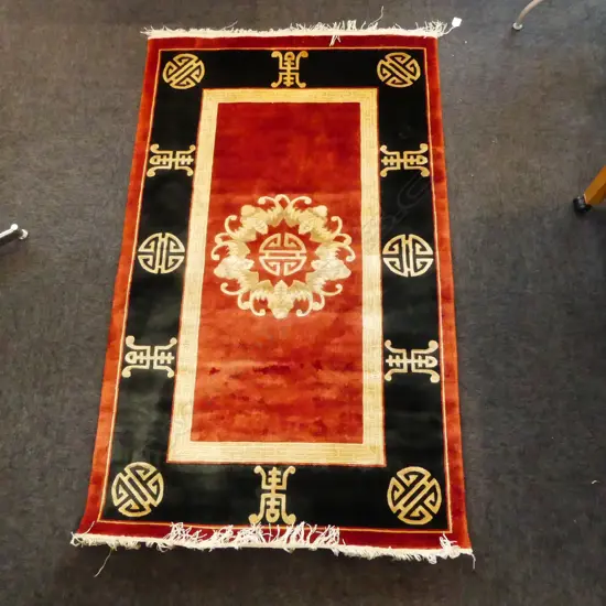 HAND KNOTTED CHINESE SILK RUG 1500x930mm