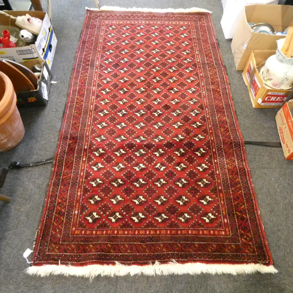 HAND KNOTTED ALL WOOL HAGHI RUG 2300x1130mm Image 1++