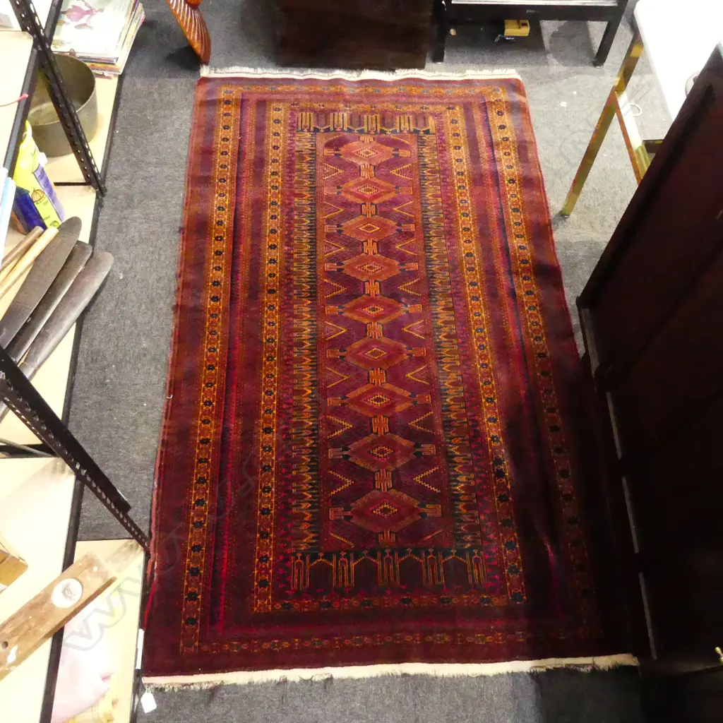 HAND KNOTTED ALL WOOL RUG 1900x1120mm Image 1++