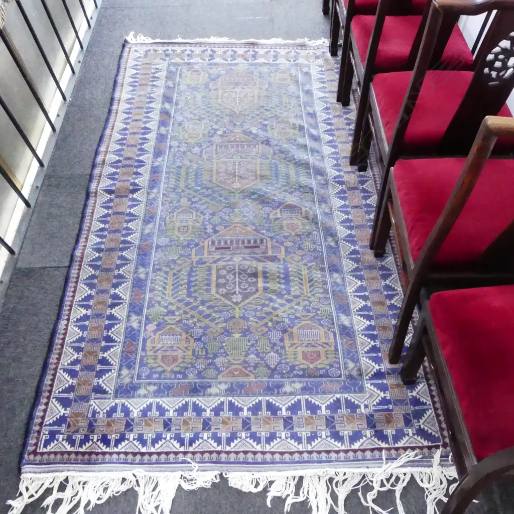 HAND KNOTTED WOOL PILE RUG 2240x1220mm Image 1++