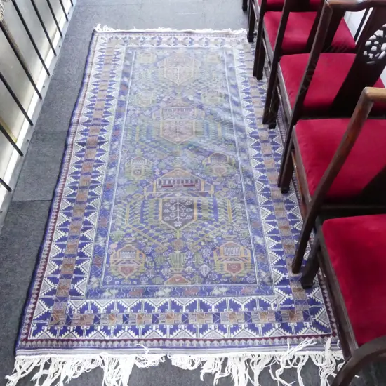 HAND KNOTTED WOOL PILE RUG 2240x1220mm