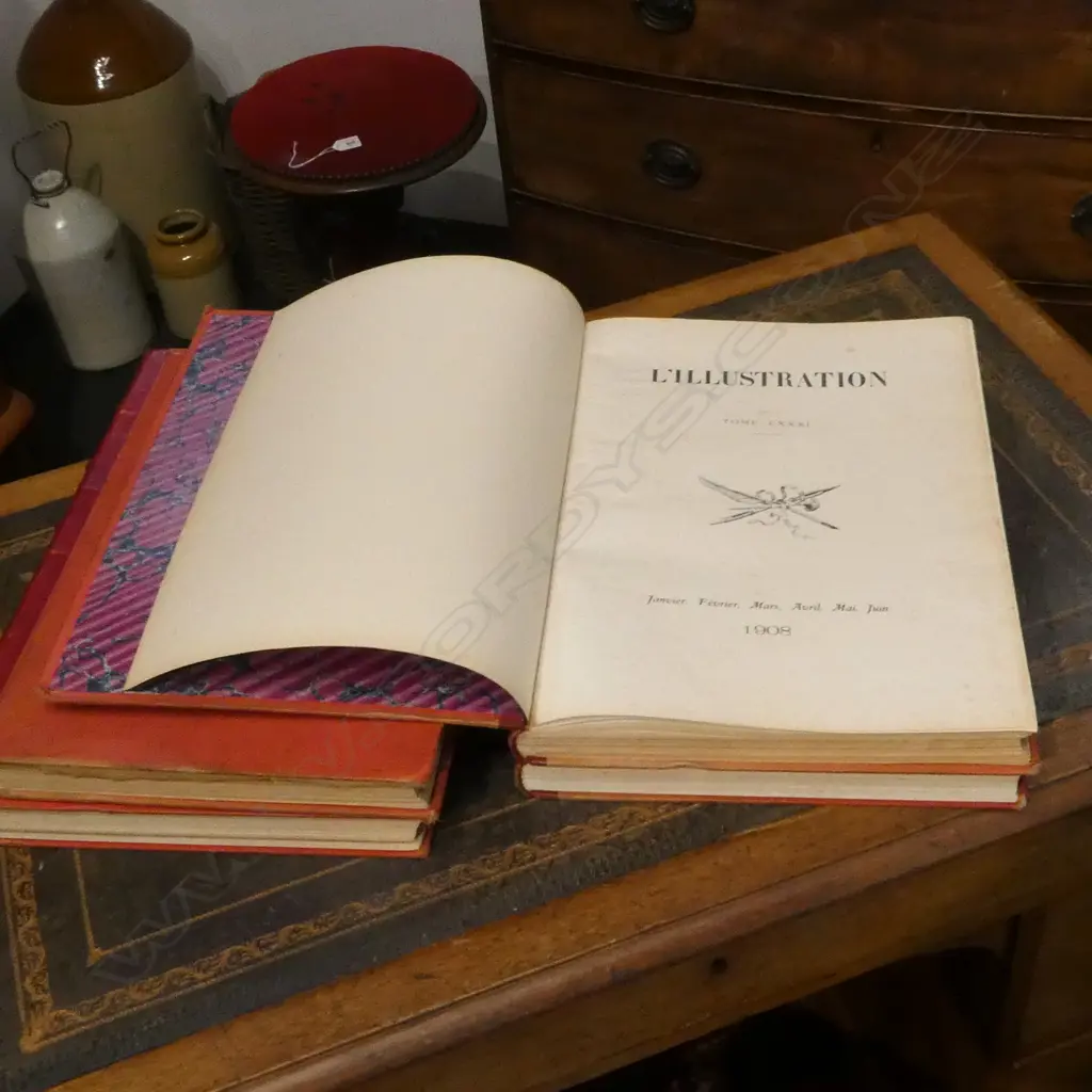 4 FRENCH EARLY 20th VOLS 'L'ILLUSTRATION' H.400mm  Image 1++