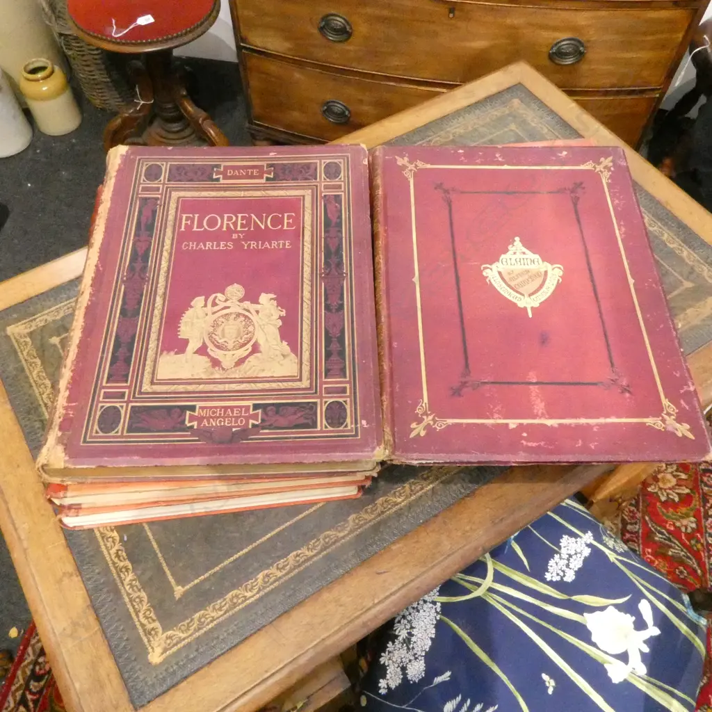2 19thC BOOKS; FLORENCE BY CHARLES YRIARTE & ELAINE TENNYSON Image 1++
