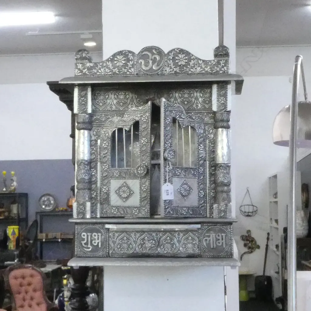 ORIENTAL SILVER METAL HOME TEMPLE H.500mm Image 1++