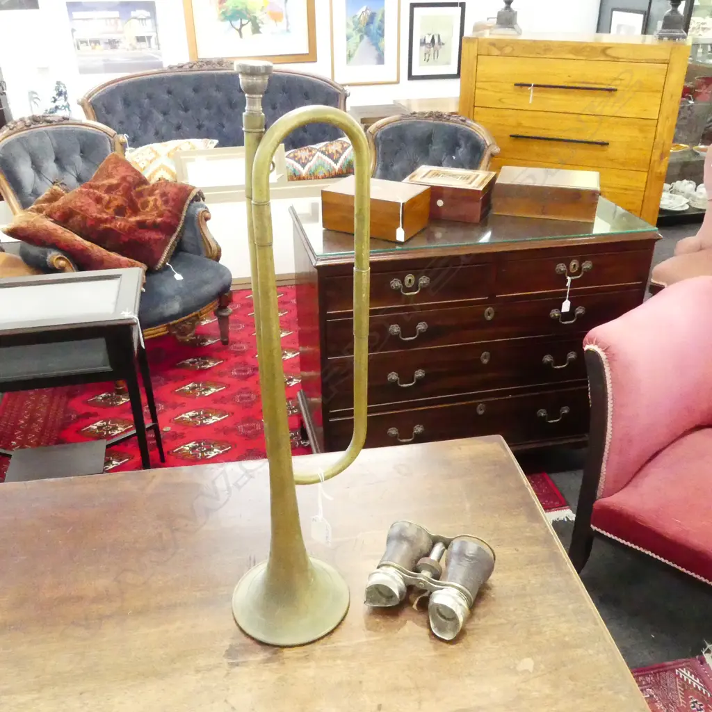 VINTAGE HORN L.510mm + PR OPERA GLASSES AF Image 1++