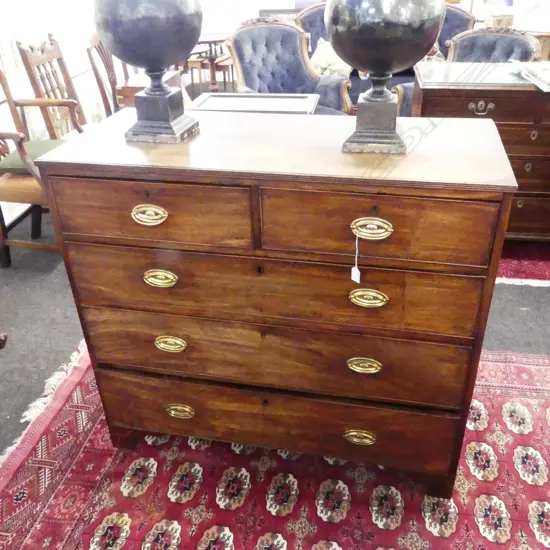GEORGIAN 5 DRAWER CHEST 1050x460x960mm