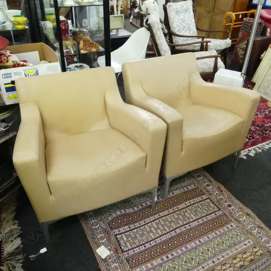 PR TASMANS LEATHERS ARMCHAIRS
