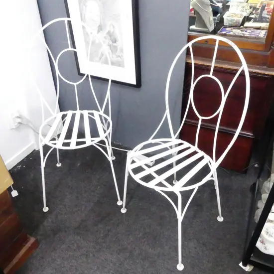 PR WHITE METAL CHAIRS H.990mm