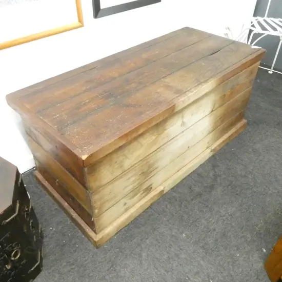RUSTIC WOODEN BLANKET BOX 1175x515x500mm 