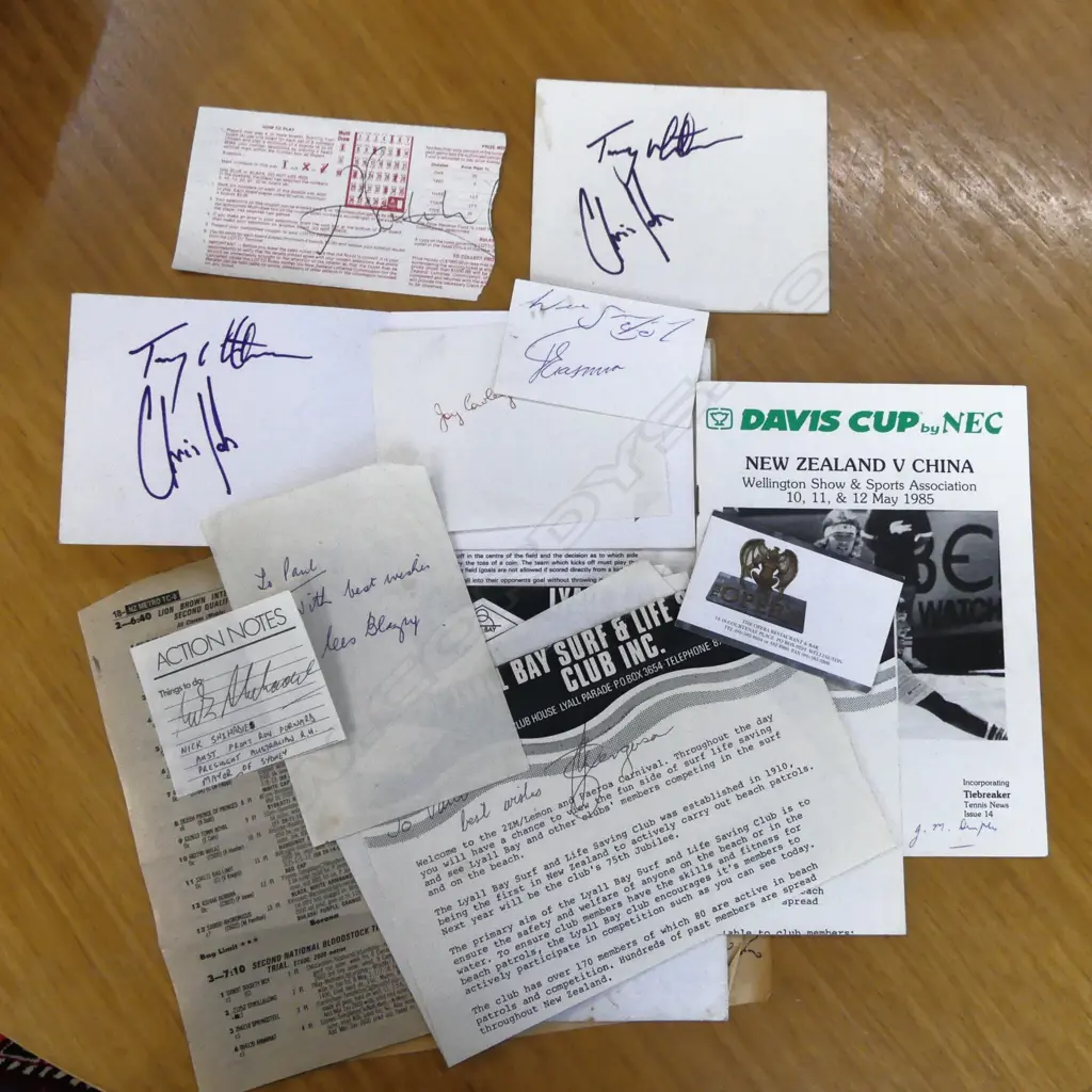 AUTOGRAPHS, MOSTLY SPORTS FIGURES INCL. SIR RICHARD HADLEY Image 1++