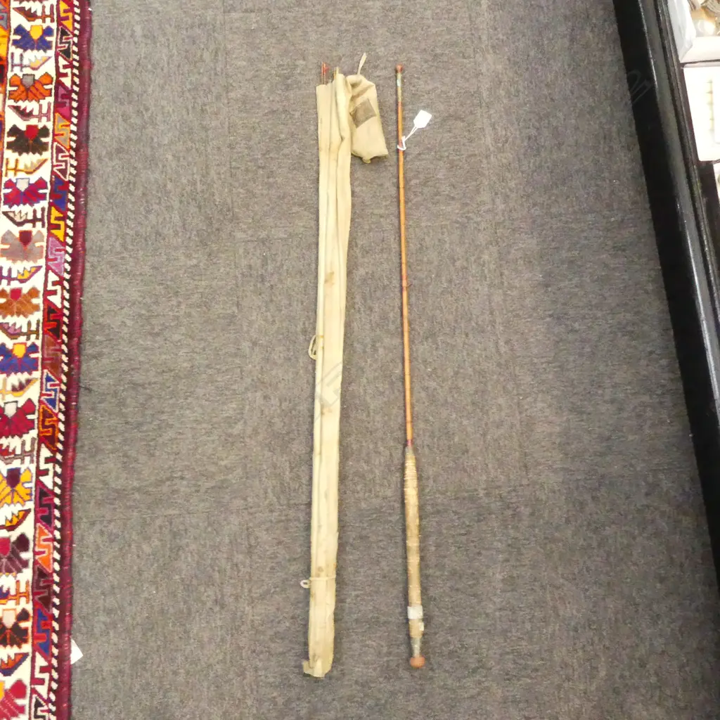 2 VINTAGE 3 PART FISHING RODS Image 1++