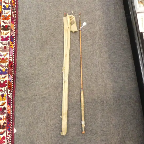 2 VINTAGE 3 PART FISHING RODS