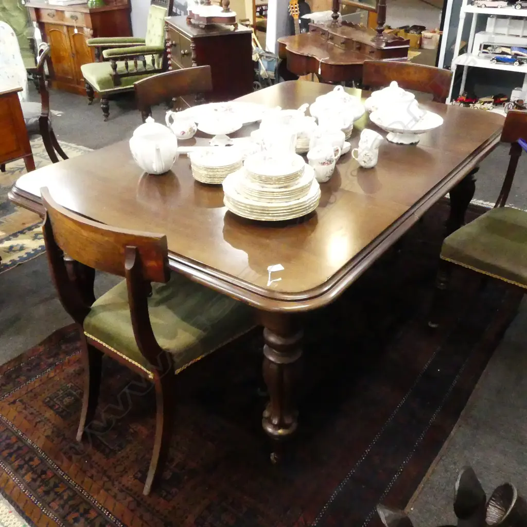 MAHOGANY EXTENDING DINING TABLE L.1740mm Image 1++