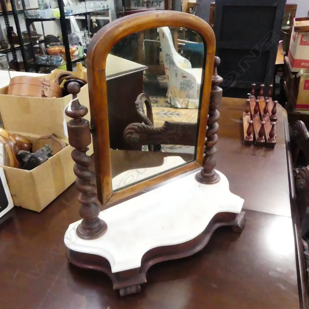 SWING BACK MARBLE VANITY MIRROR H.580mm Image 1++