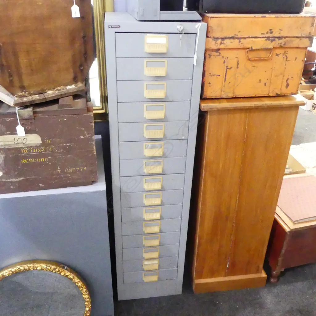 15 DRAWER INDUSTRIAL FILING CABINET 330x380x1310mm & FILE ORGANISER Image 1++