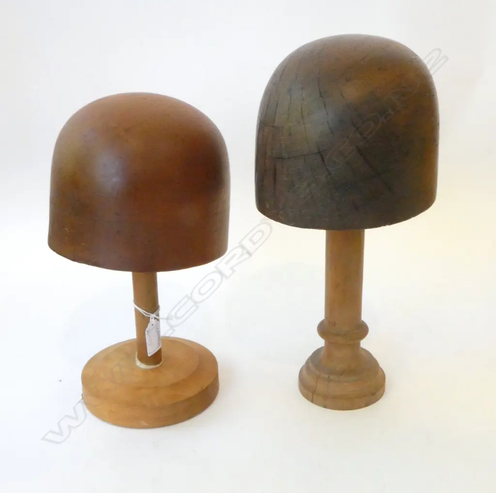 2 WOODEN HAT BLOCKS H.360mm Image 1++