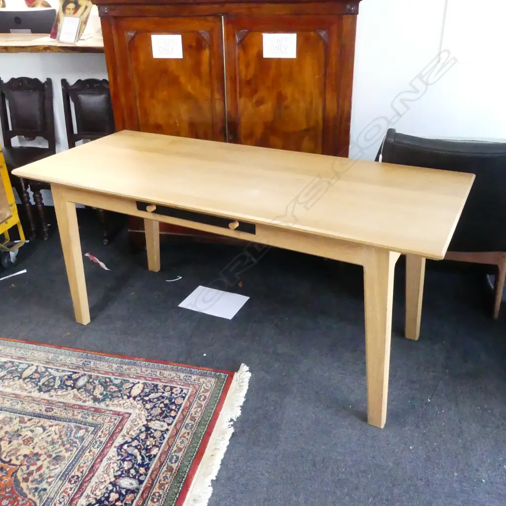 IAN ROUSE FURNITURE DESIGN 'IRFD' HAND MADE QUALITY OAK TABLE 1700x700x770mm Image 1++