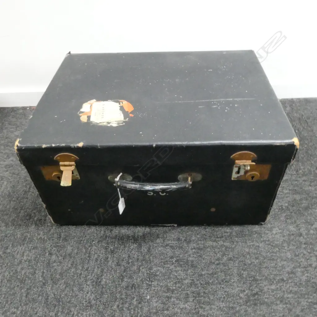OLD SUITCASE W.500mm w. VINTAGE GIRLS DRESSES Image 1++