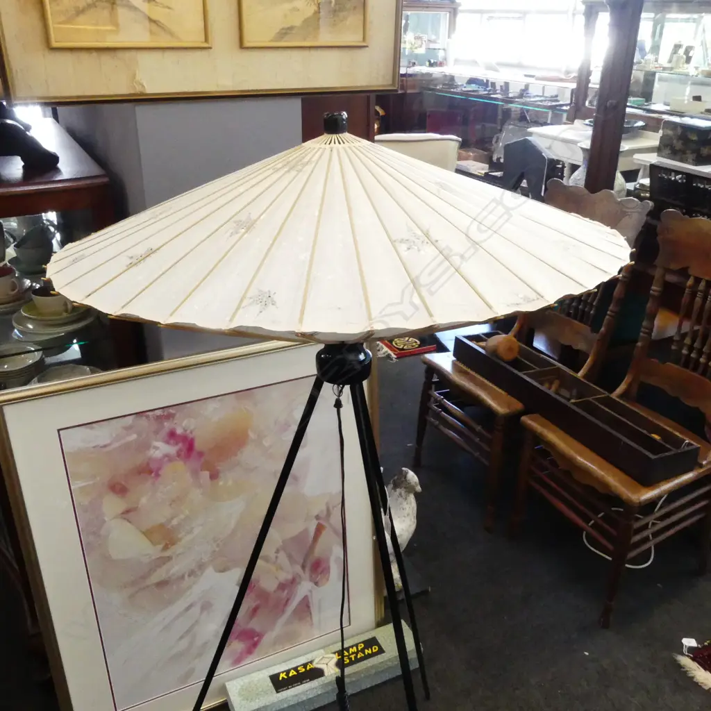 JAPANESE 'KASA' FLOOR LAMP H.1450mm + ORIG. BOX Image 1++