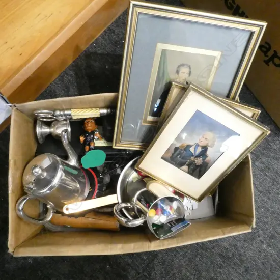 ASST. TOOLS, POCKETKNIVES, 3 BAXTER PRINTS ETC