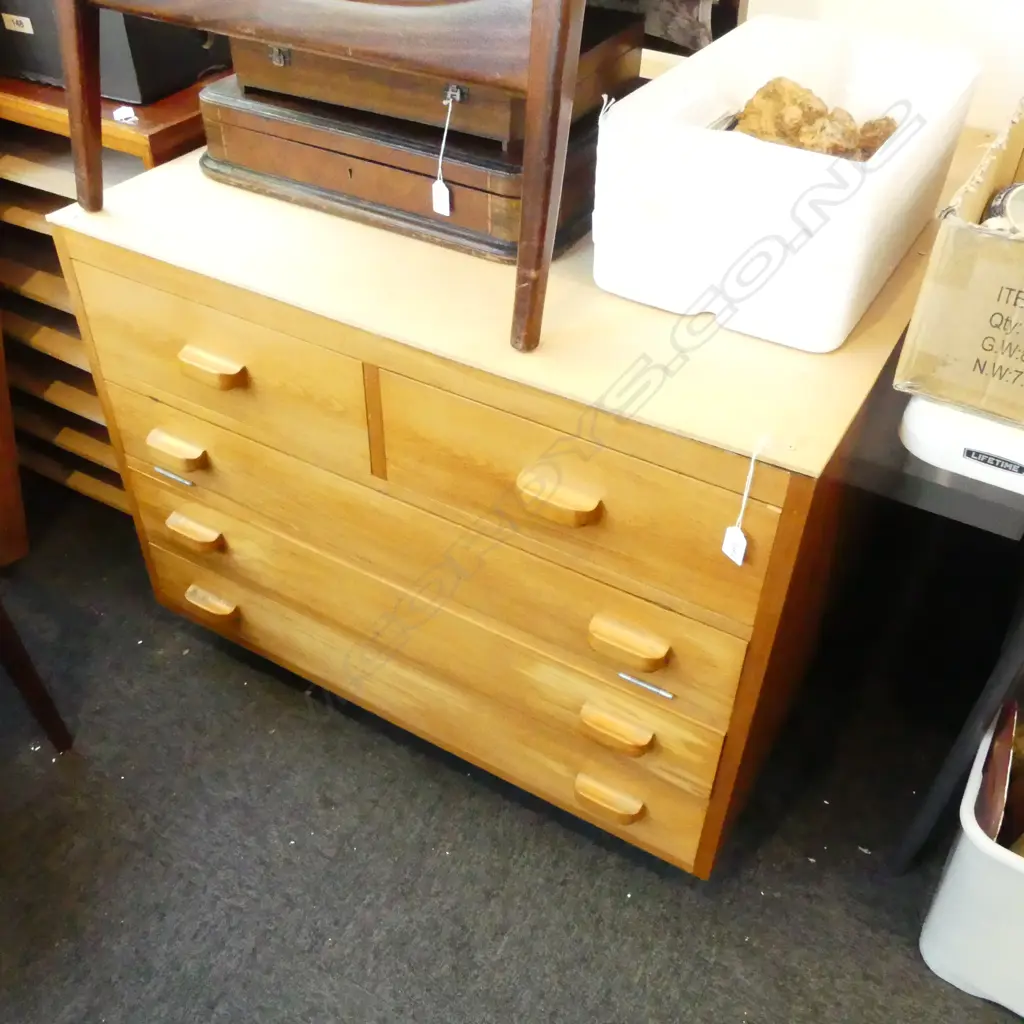 5 DRAWER COLLECTORS/PLAN CABINET w. REPLACED TOP 920x930x740mm Image 1++
