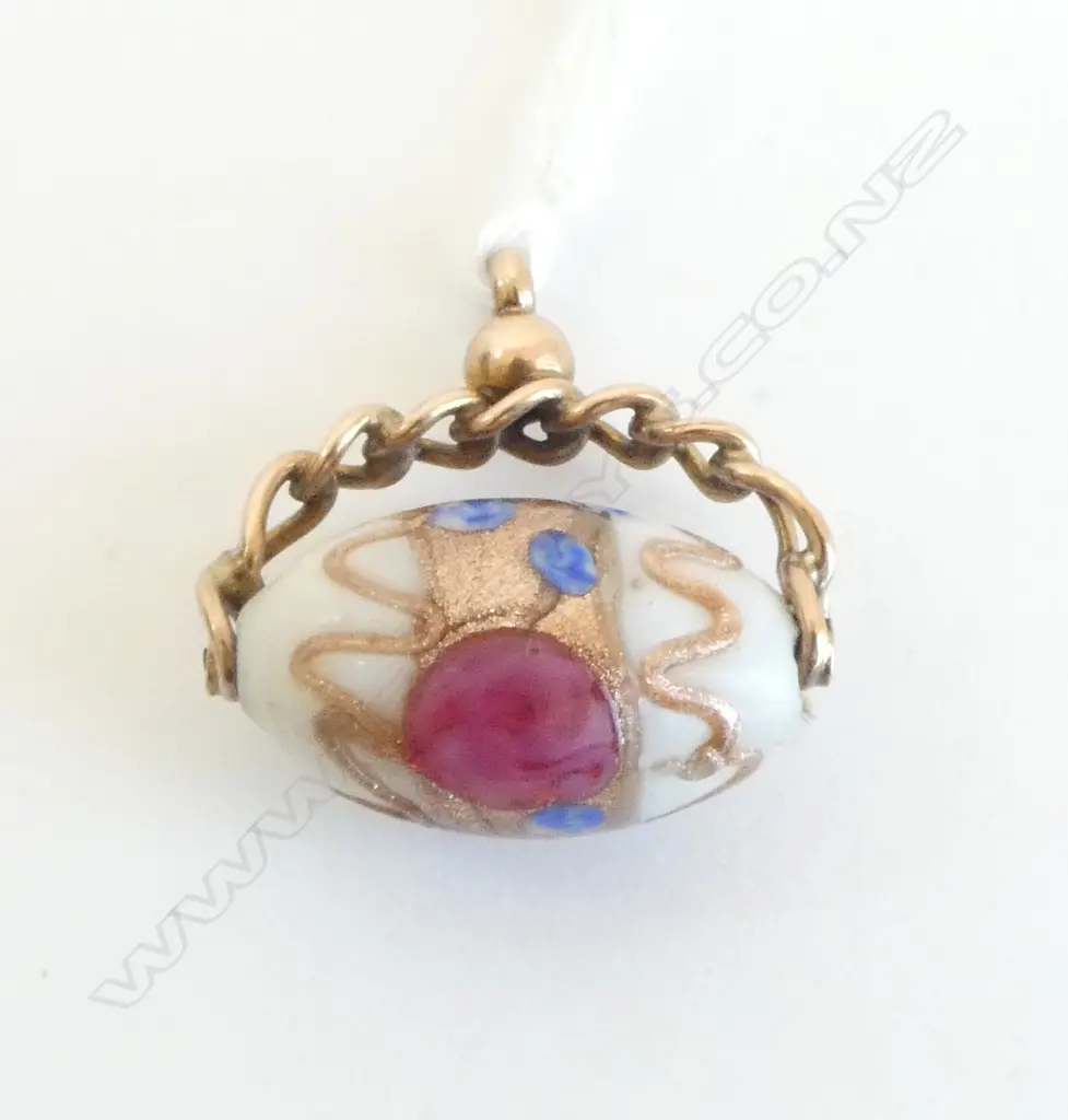 9ct  SPINNER VENETIAN GLASS BEAD  6.3gms Image 1++