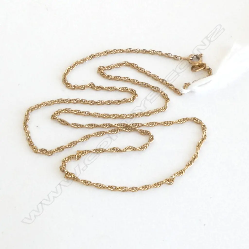 9ct FINE MULTI LINK NECK CHAIN L.460mm 2.3gms Image 1++