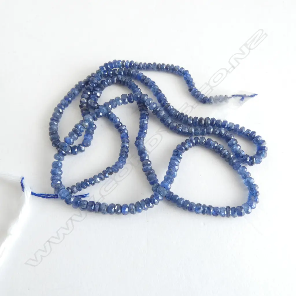 STRING SAPPHIRES needs clasp, 47cm Image 1++