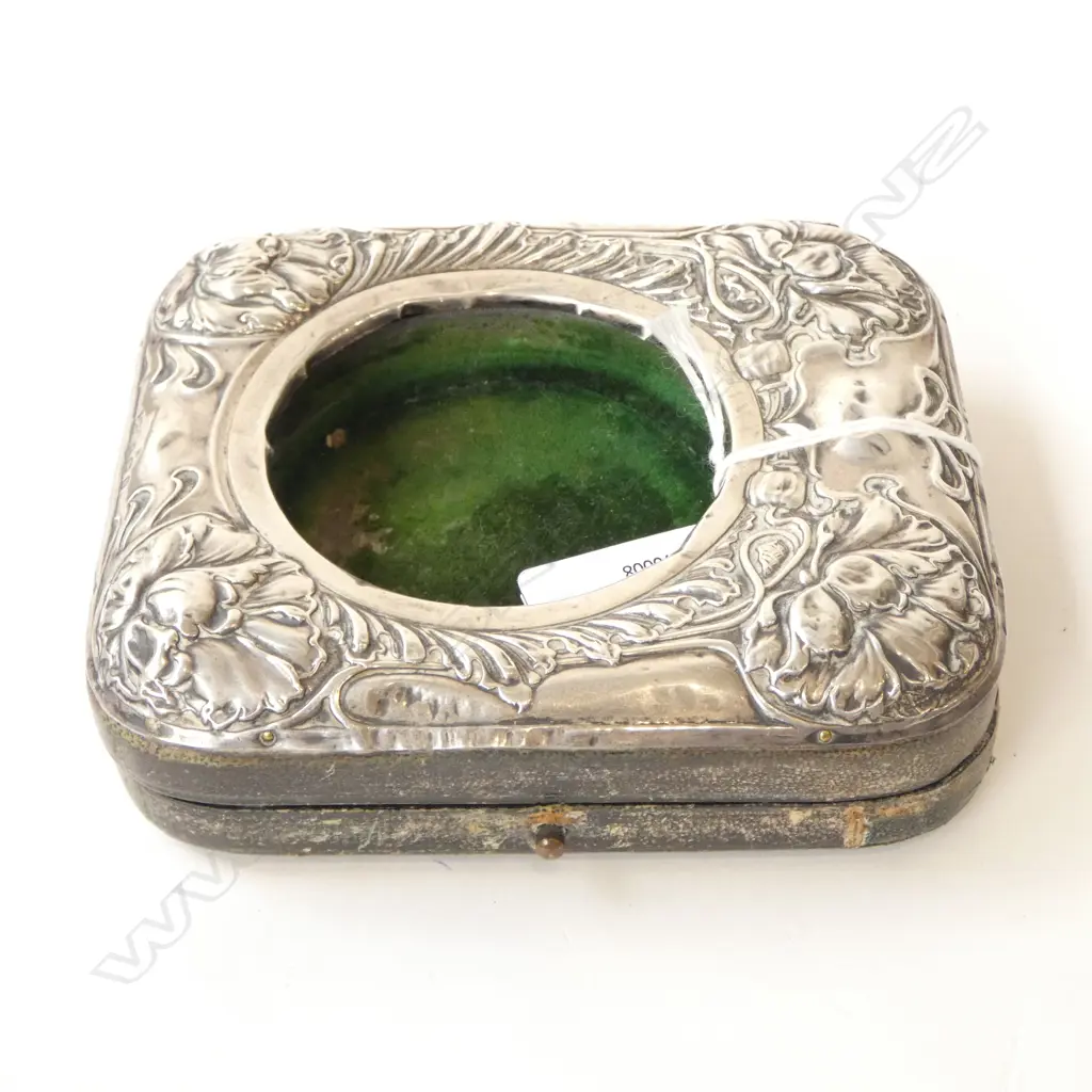 STG SILVER POCKET WATCH COVER, B'HAM 1907 115x100mm Image 1++