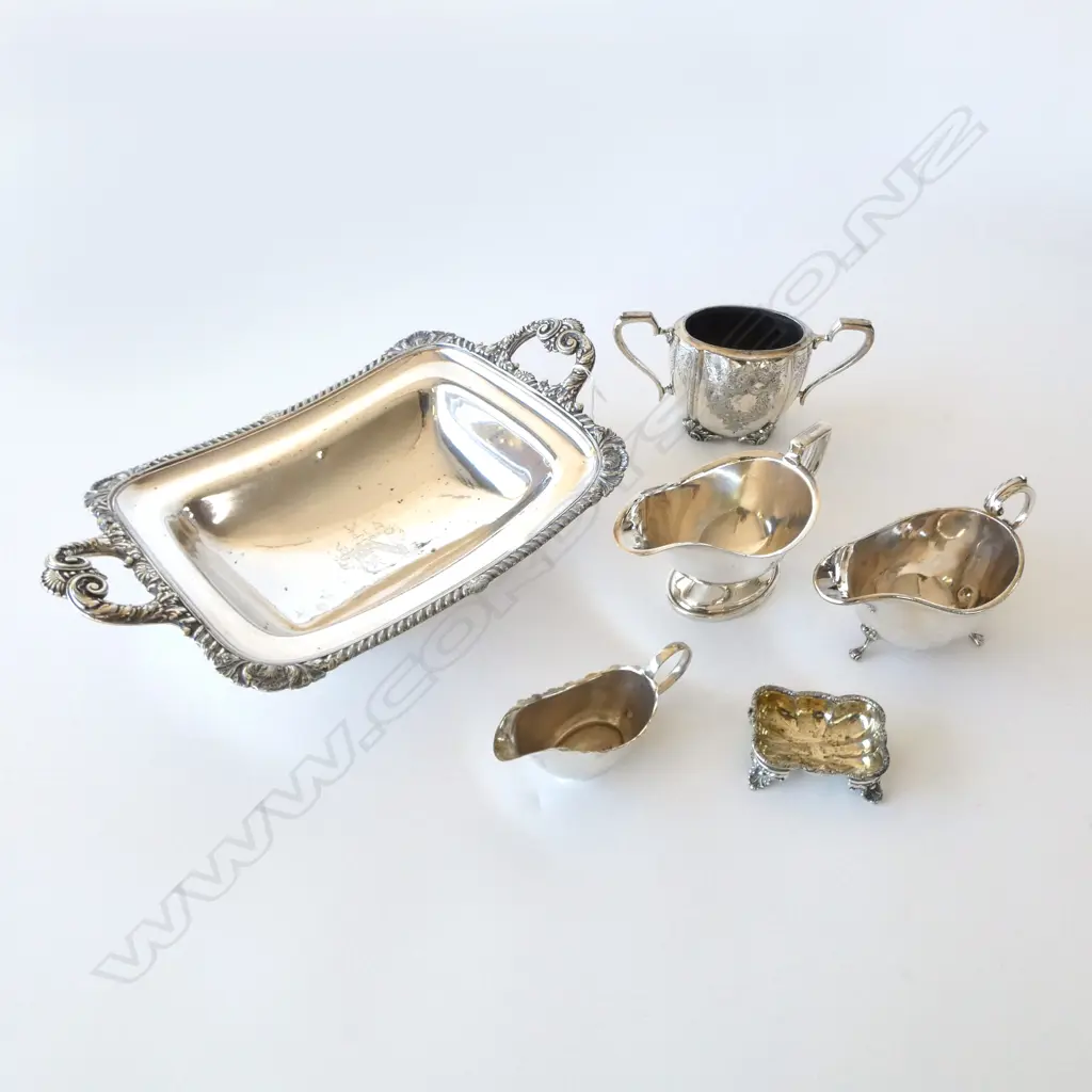 6 PCES SILVER PLATE INCL. DISH W.400mm Image 1++