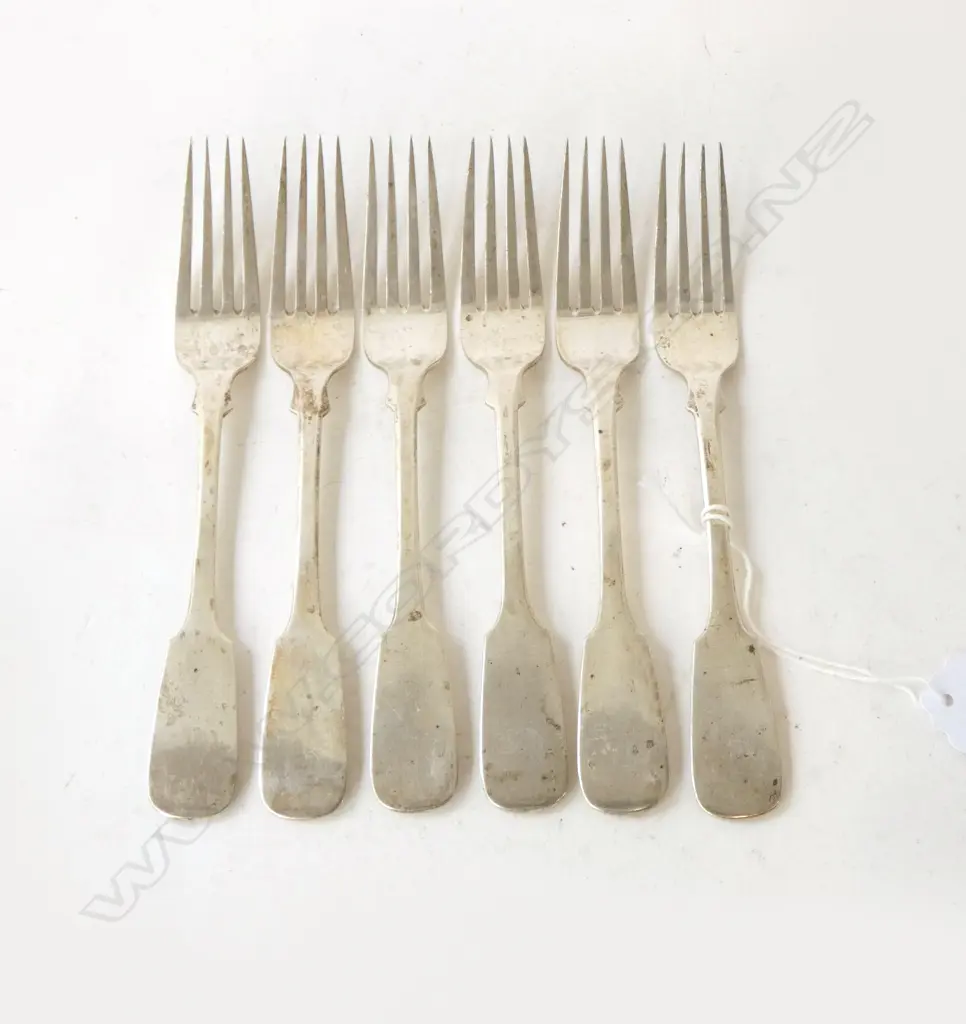 6 GERMAN NICOLASSEN SILVER DESERT FORKS L.170mm, 177grms Image 1++