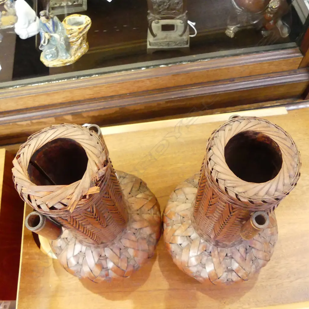 PR ORIENTAL WOVEN VASES H.300mm Image 1++