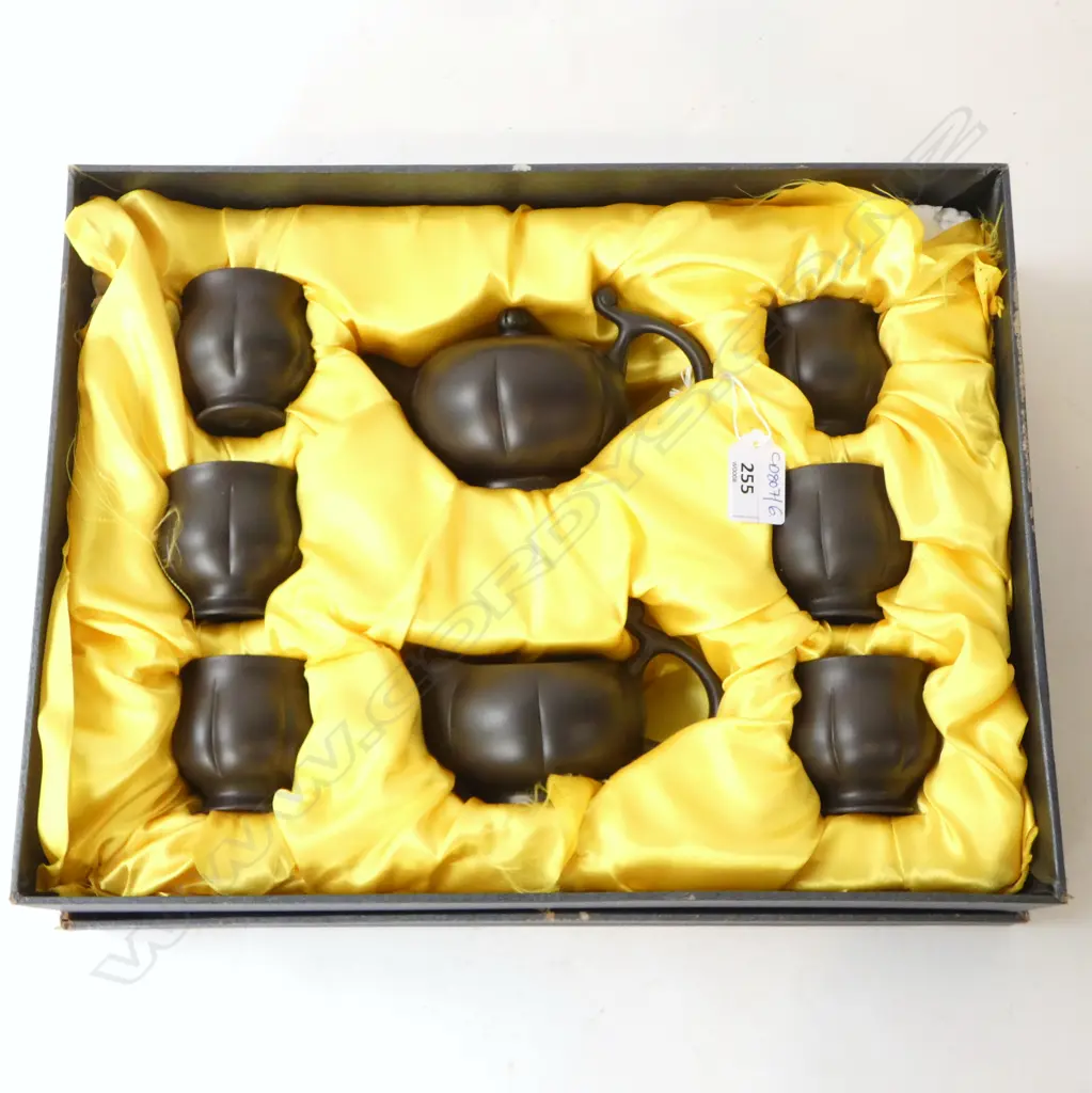 8 PCE YIXING WARE TEA SET, BOXED Image 1++