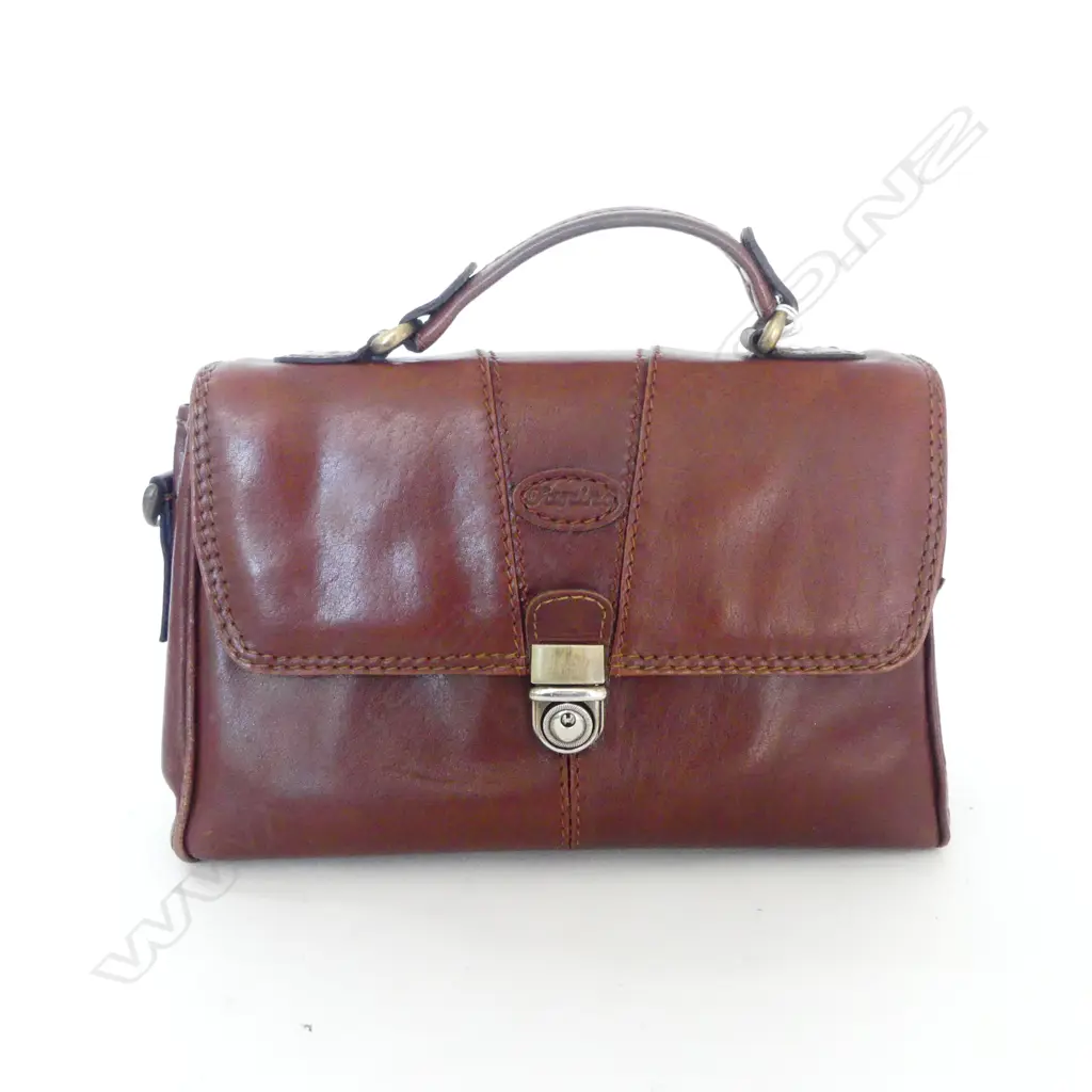VINTAGE LEATHER FARCINO HANDBAG L300MM  Image 1++