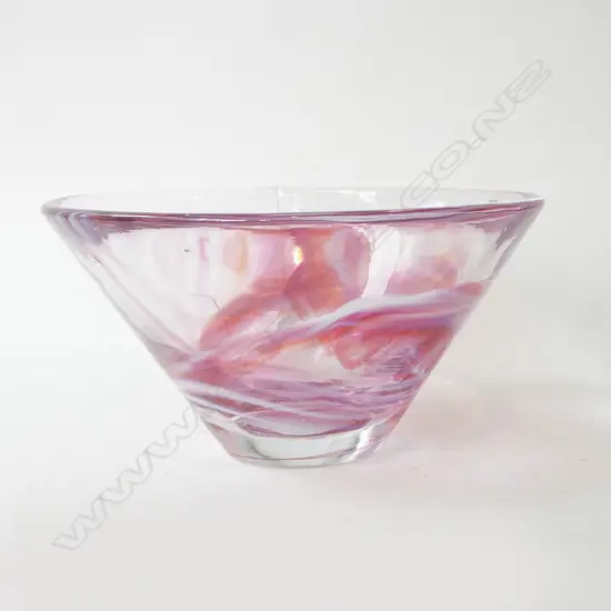 ANNA EHRNER KOSTA BODA ART GLASS BOWL, 255mm dia