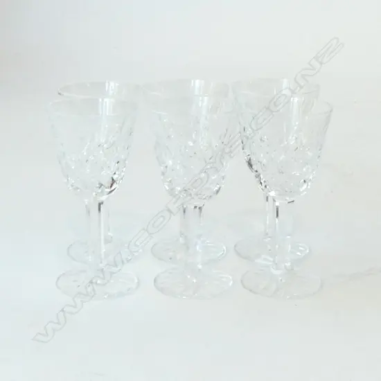 SET OF 6 WATERFORD CRYSTAL ‘LISMORE’ LIQUEUR GLASSES, H.87MM