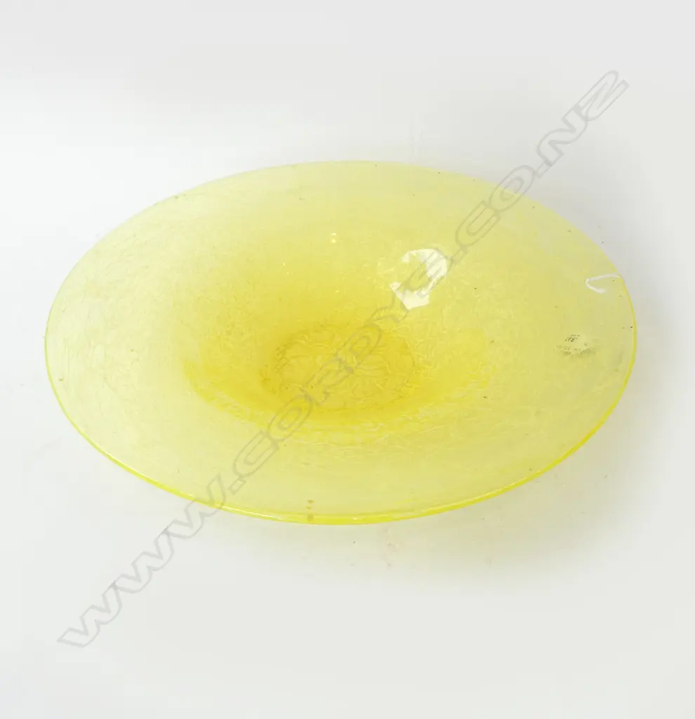 YELLOW ART GLASS BOWL Dia.390mm Image 1++